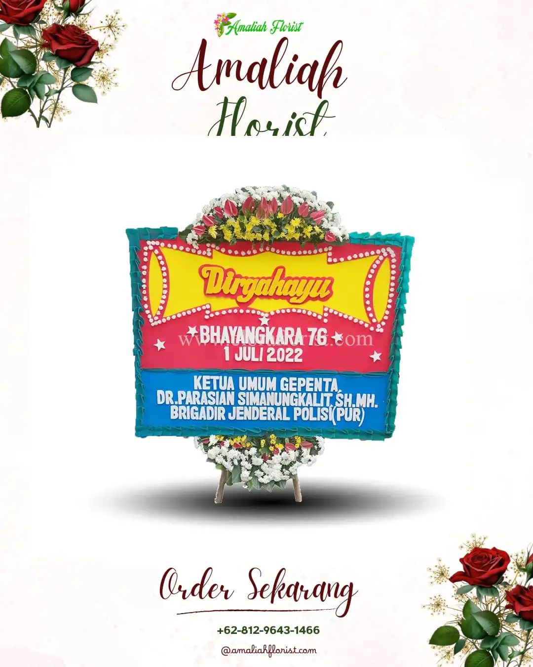 Papan Bunga HUT Ulang Tahun Gunung Tujuh